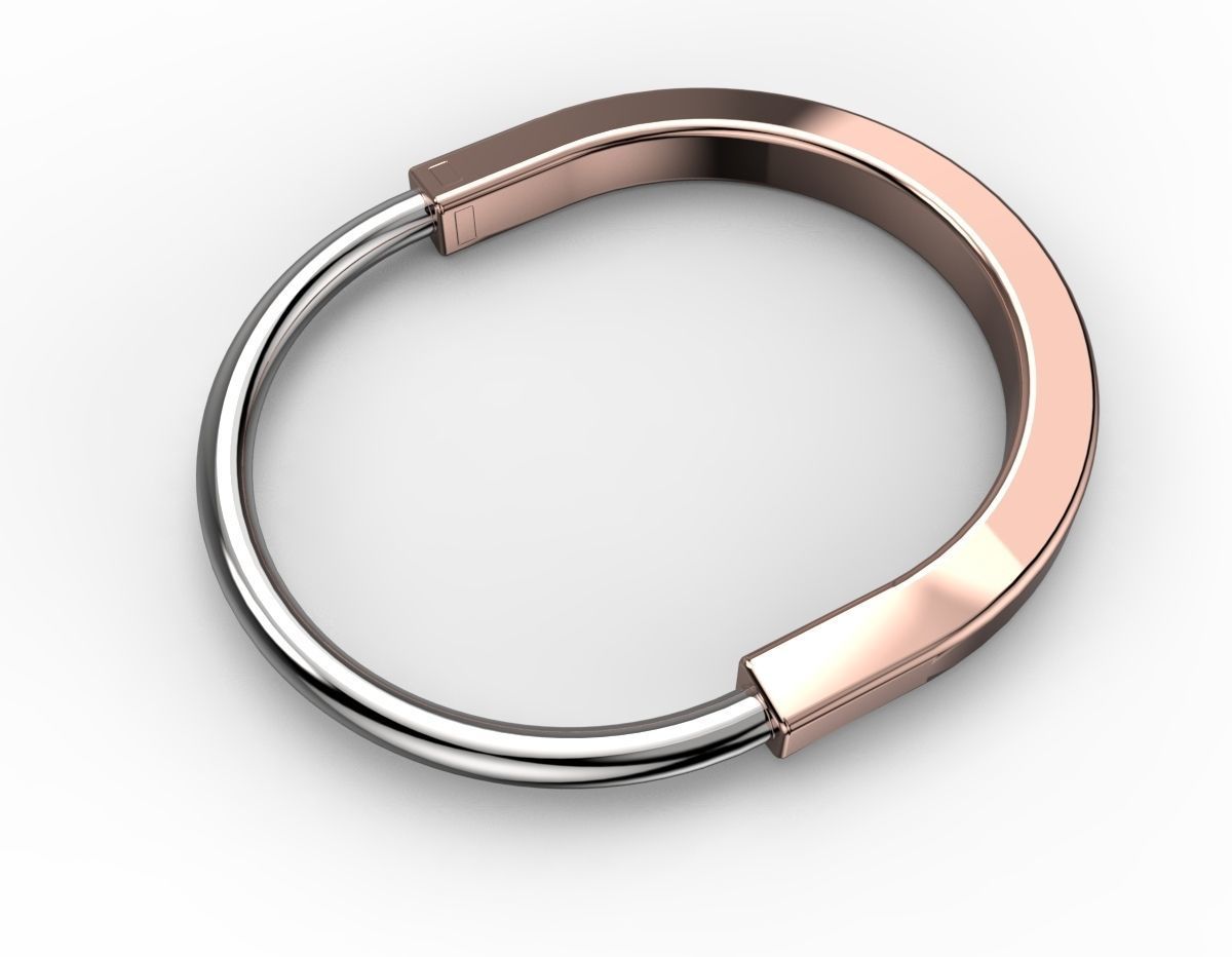 Tiffany lock bracelet 3D print model_1