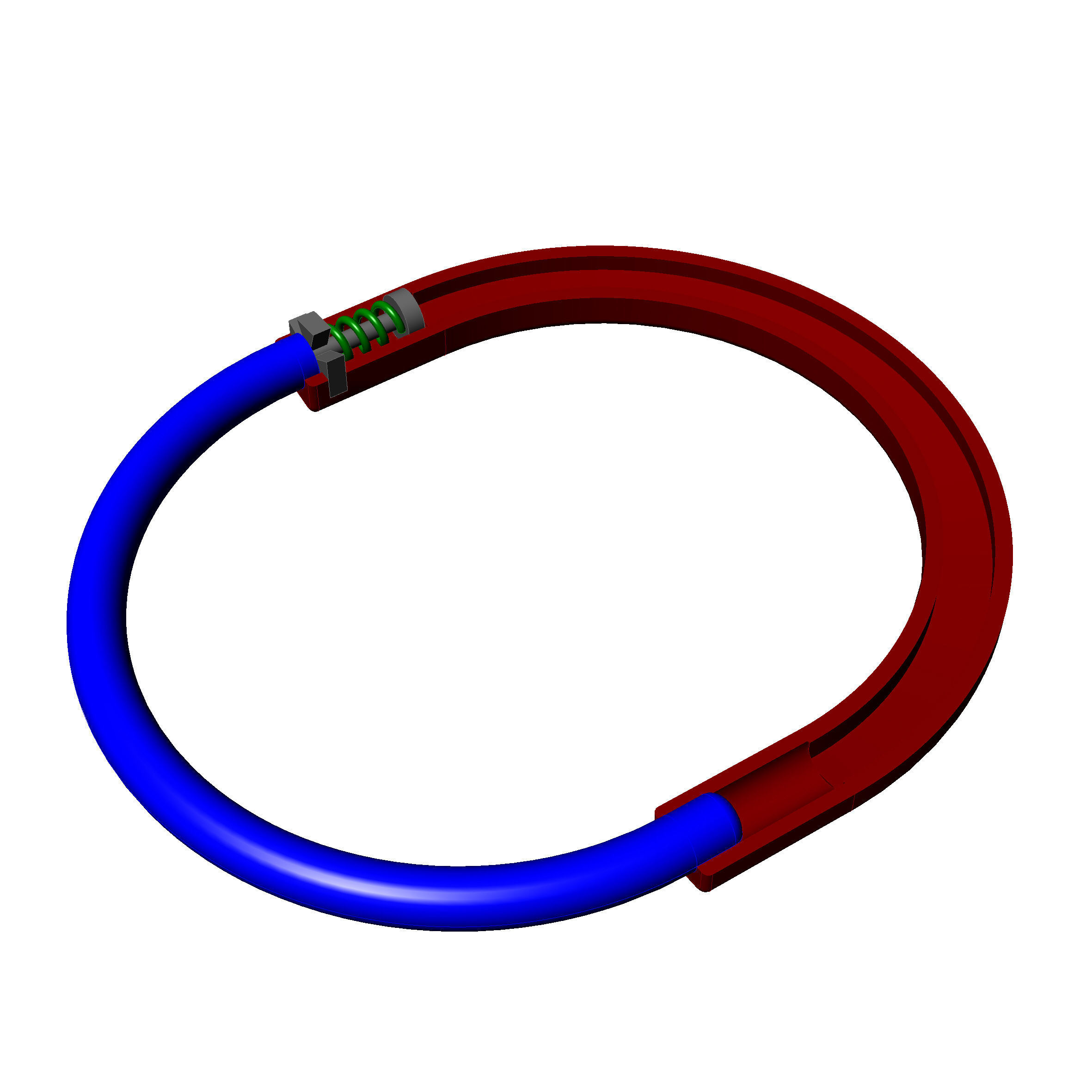 Tiffany lock bracelet 3D print model_6