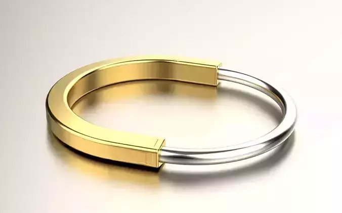 Tiffany lock bracelet 3D print model