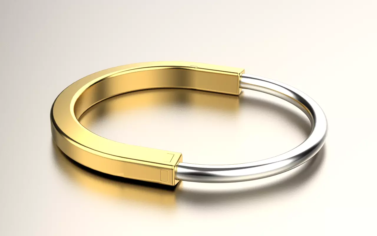Tiffany lock bracelet 3D print model_0