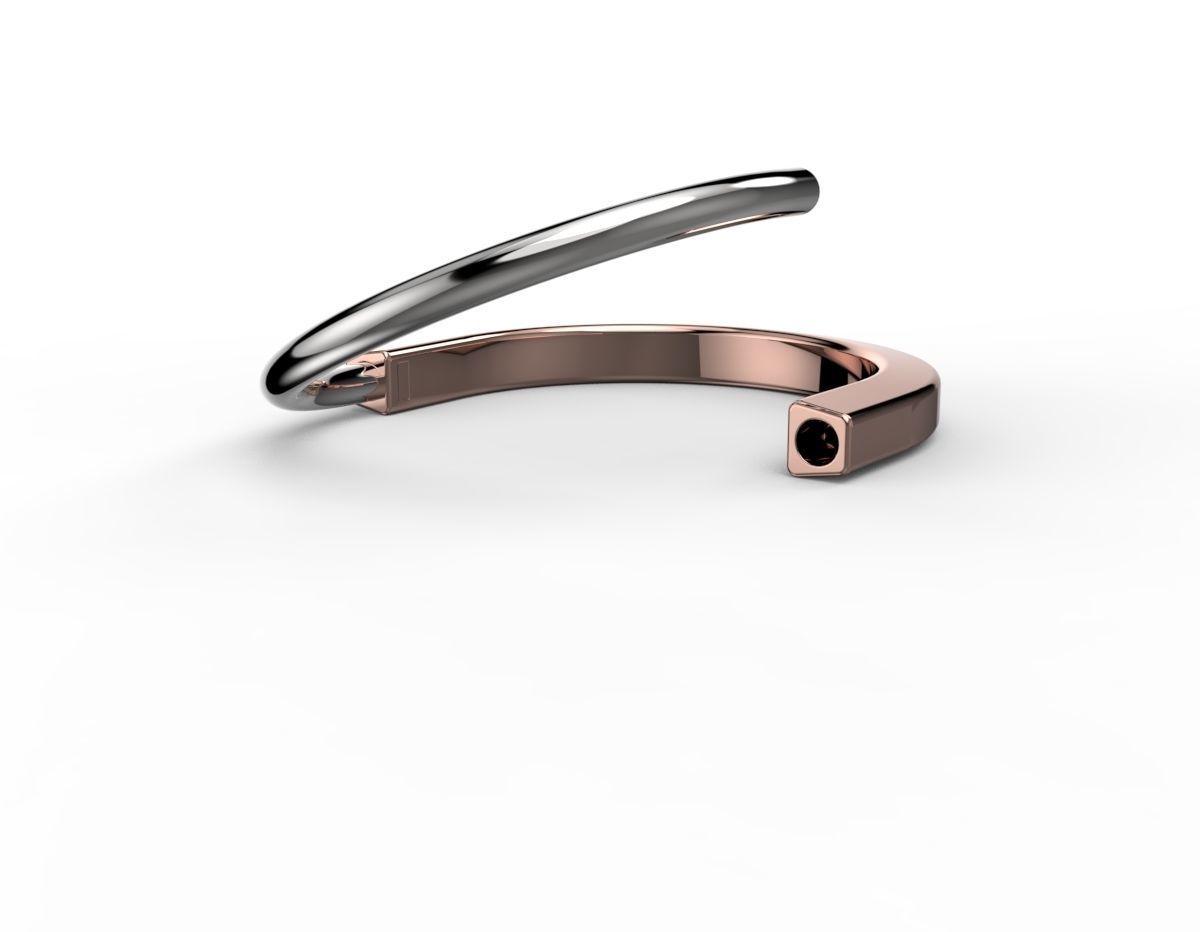 Tiffany lock bracelet 3D print model_3