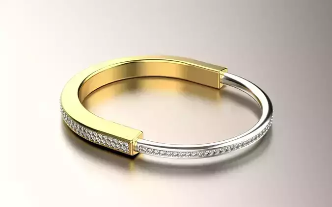 Tiffany lock bracelet 3D print model