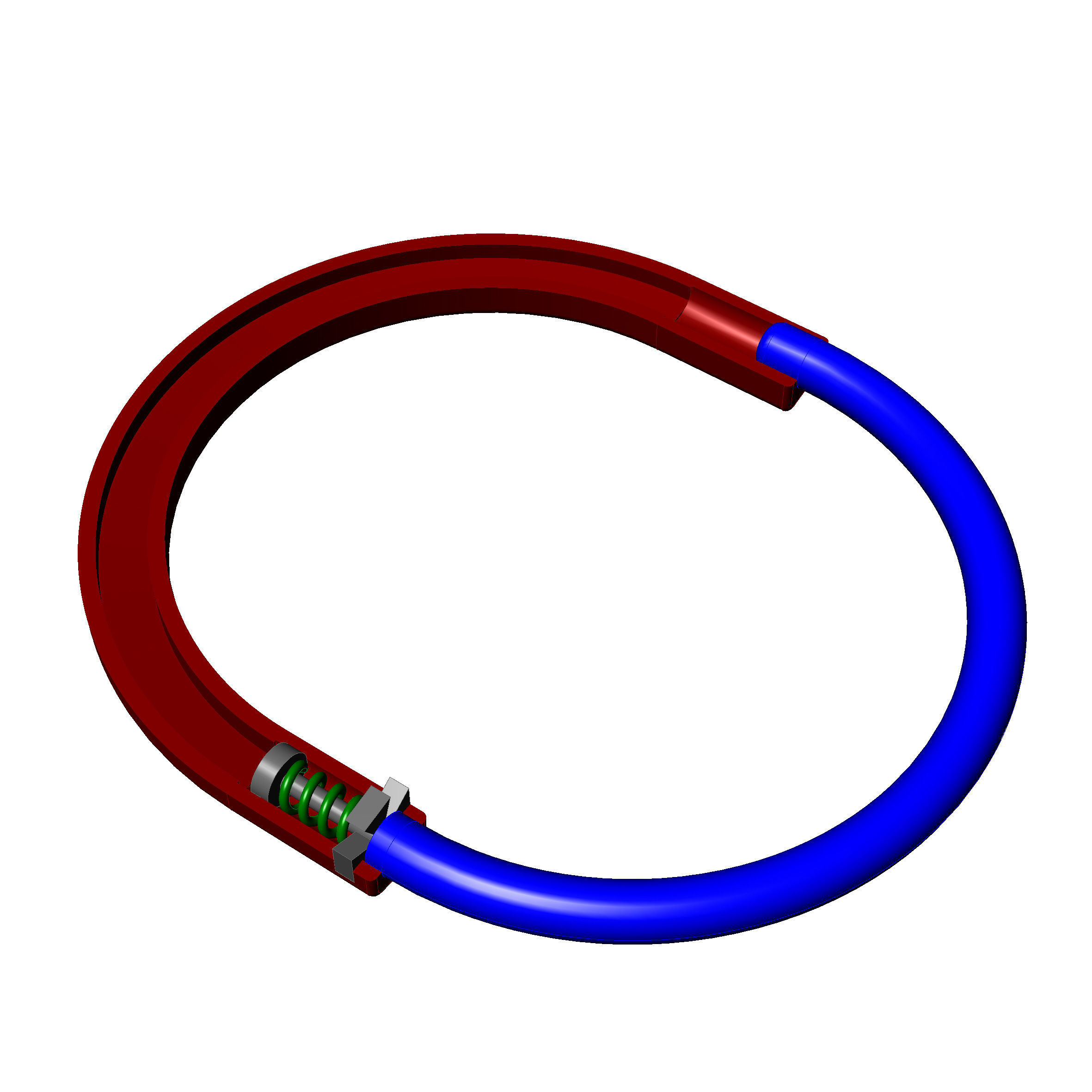 Tiffany lock bracelet 3D print model_11