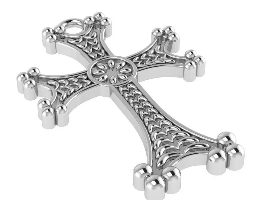 Cross Pendant 2650 3D print model_0