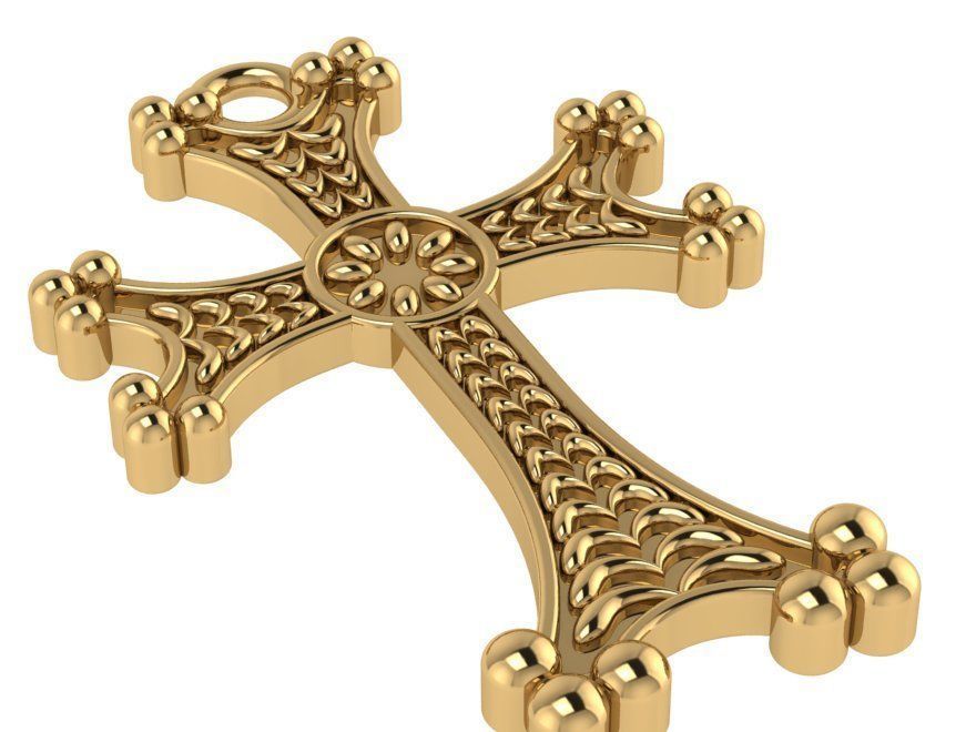 Cross Pendant 2650 3D print model_1