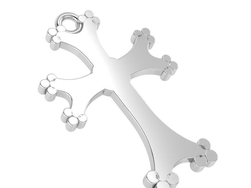 Cross Pendant 2650 3D print model_3