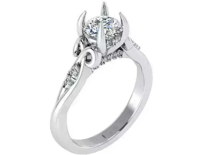 Round Diamond Twisted Ring 2651