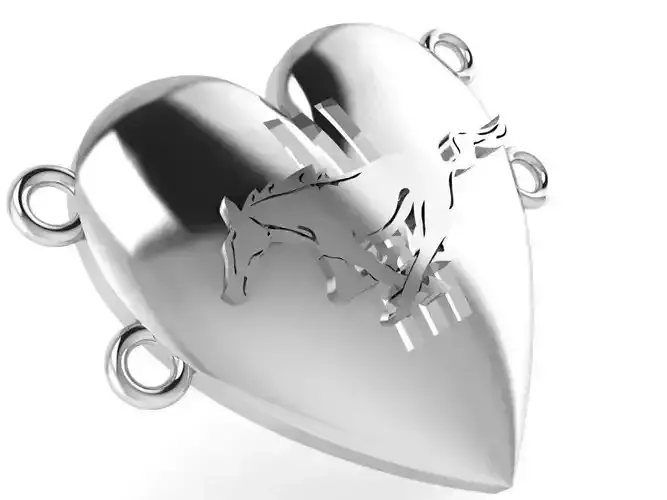 Heart Horse Pendant 2655