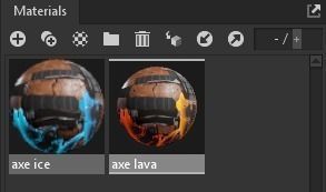 Stylized fantasy  lava and ice axe  Low-poly 3D model_21