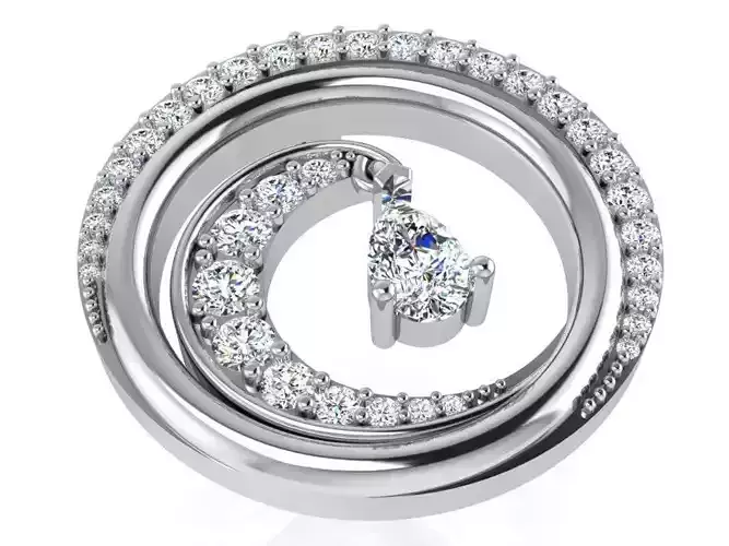 Spiral Diamond Pendant 2659