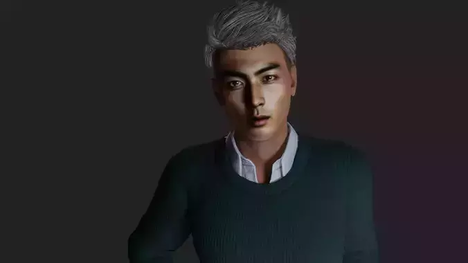 Serene Sage Oriental Elegance 3D Model