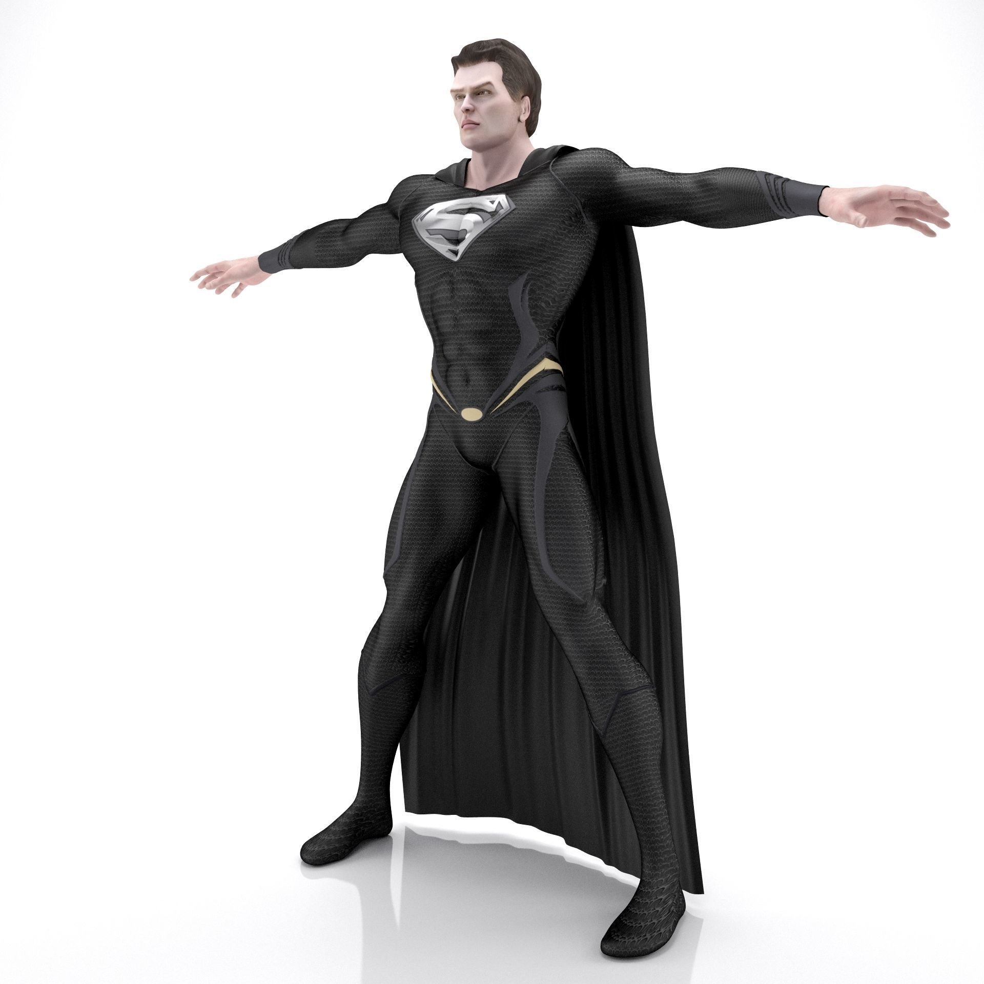 Man Of Steel Superman Dark 3D model_2