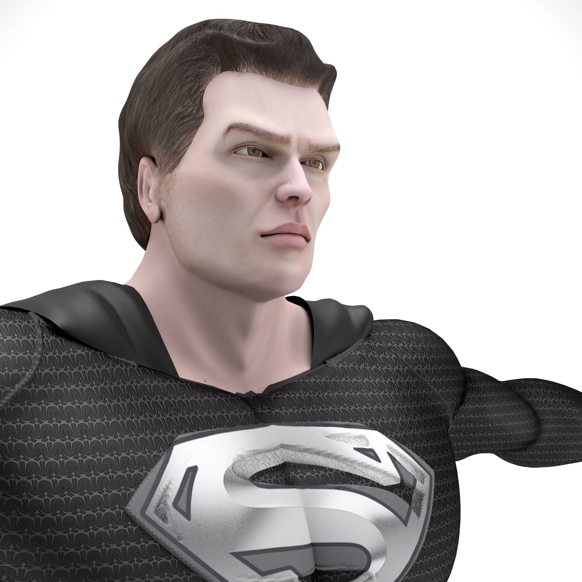 Man Of Steel Superman Dark 3D model_11