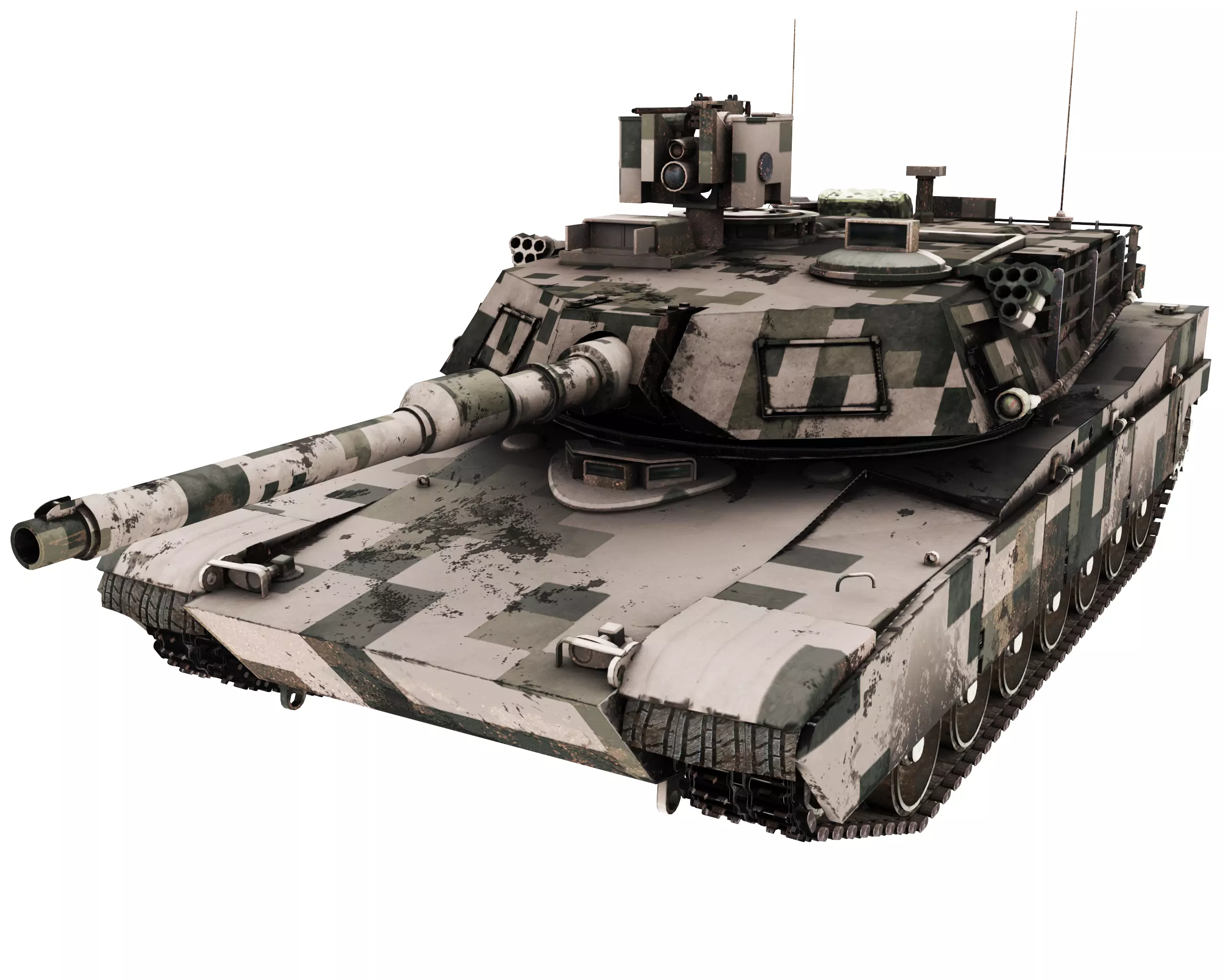ABRAMS Low-poly 3D model