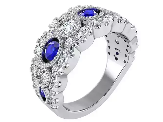 Milgrain Bezel Ring 2664