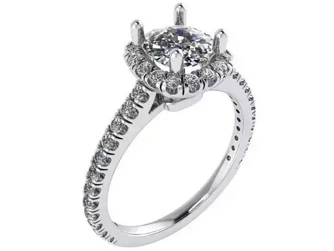 Cushion Halo Ring 2669