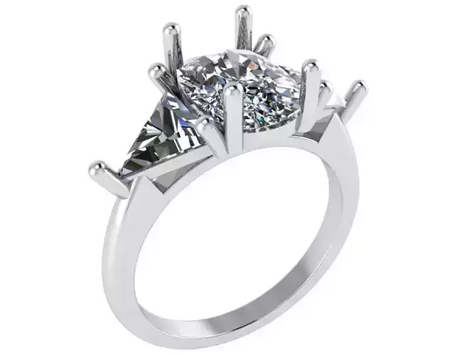 3 Stone Diamond Ring 2671