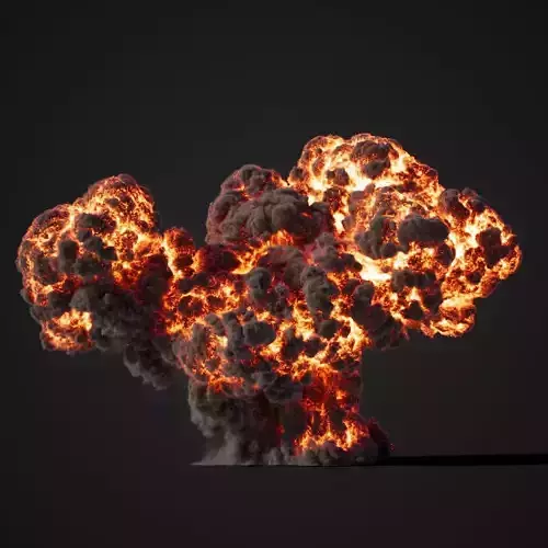 Animated Gasoline Explosion 1 3D model