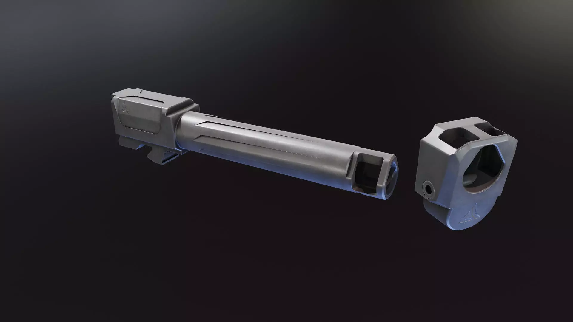 Afterburner and Ramjet G19gen4 Low-poly 3D model_0