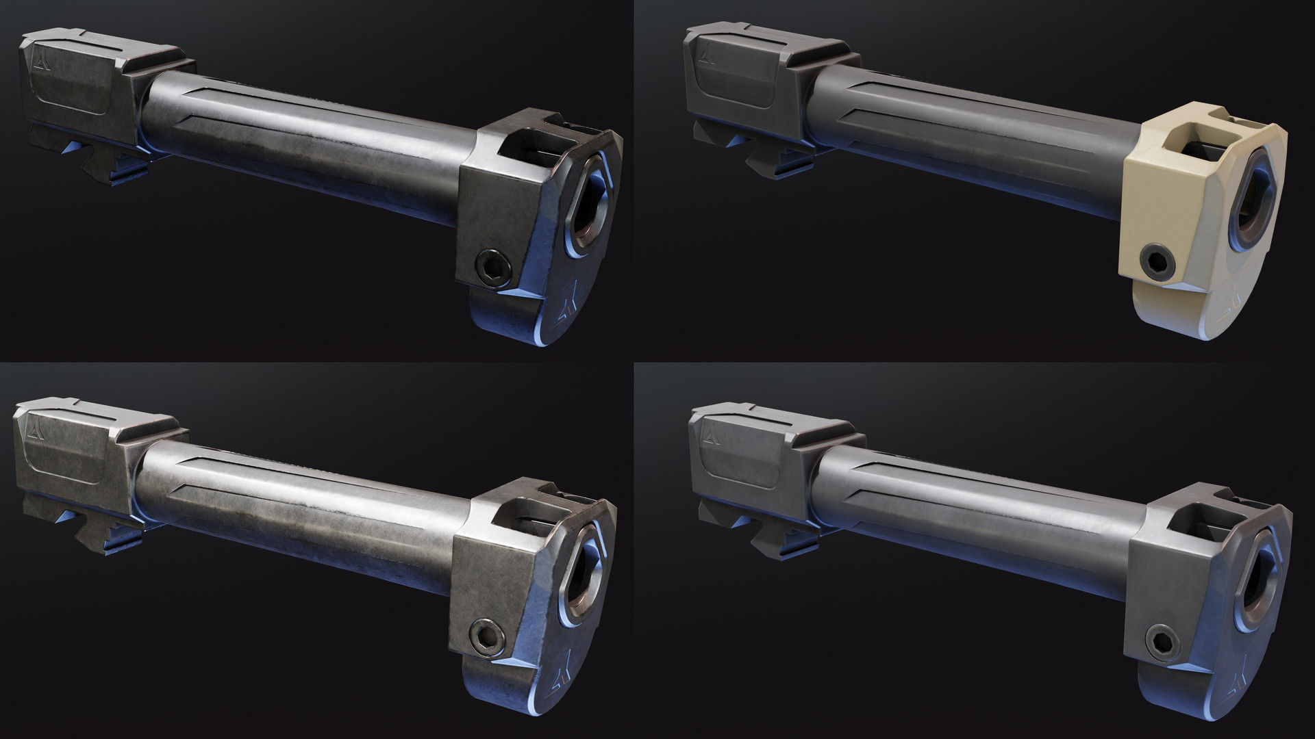 Afterburner and Ramjet G19gen4 Low-poly 3D model_3