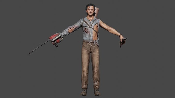 Ash Williams Low-poly 3D model