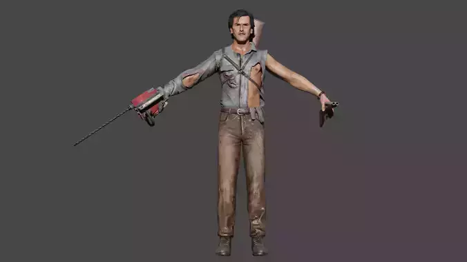 Ash Williams Low-poly 3D model