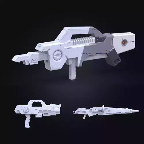 Gundam Mechine Gun Modified 3D Printing Model set02