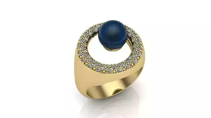 Ring with pearls