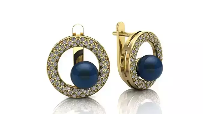 Earrings with pearls