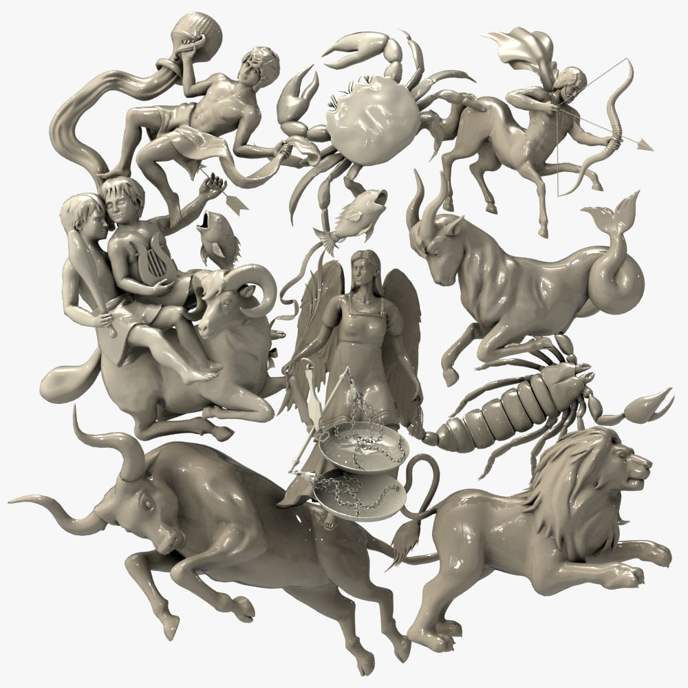 3D Models Zodiac Signs 3D model_13
