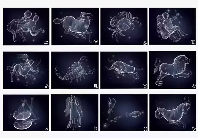 3D Models Zodiac Signs 3D model