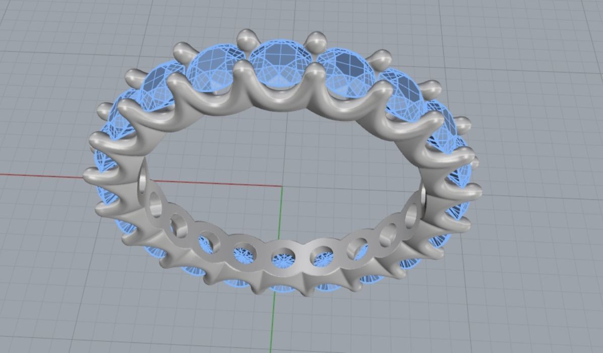 wedding ring 3D print model_11