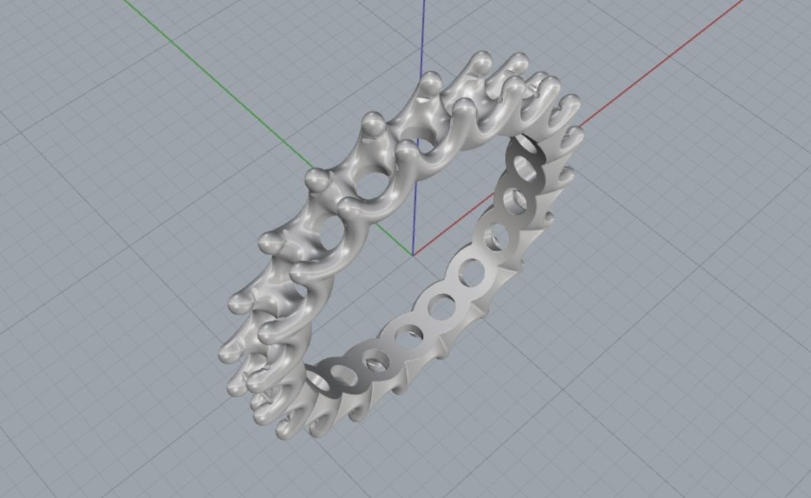 wedding ring 3D print model_9