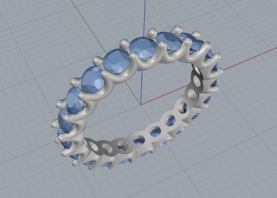 wedding ring 3D print model_6