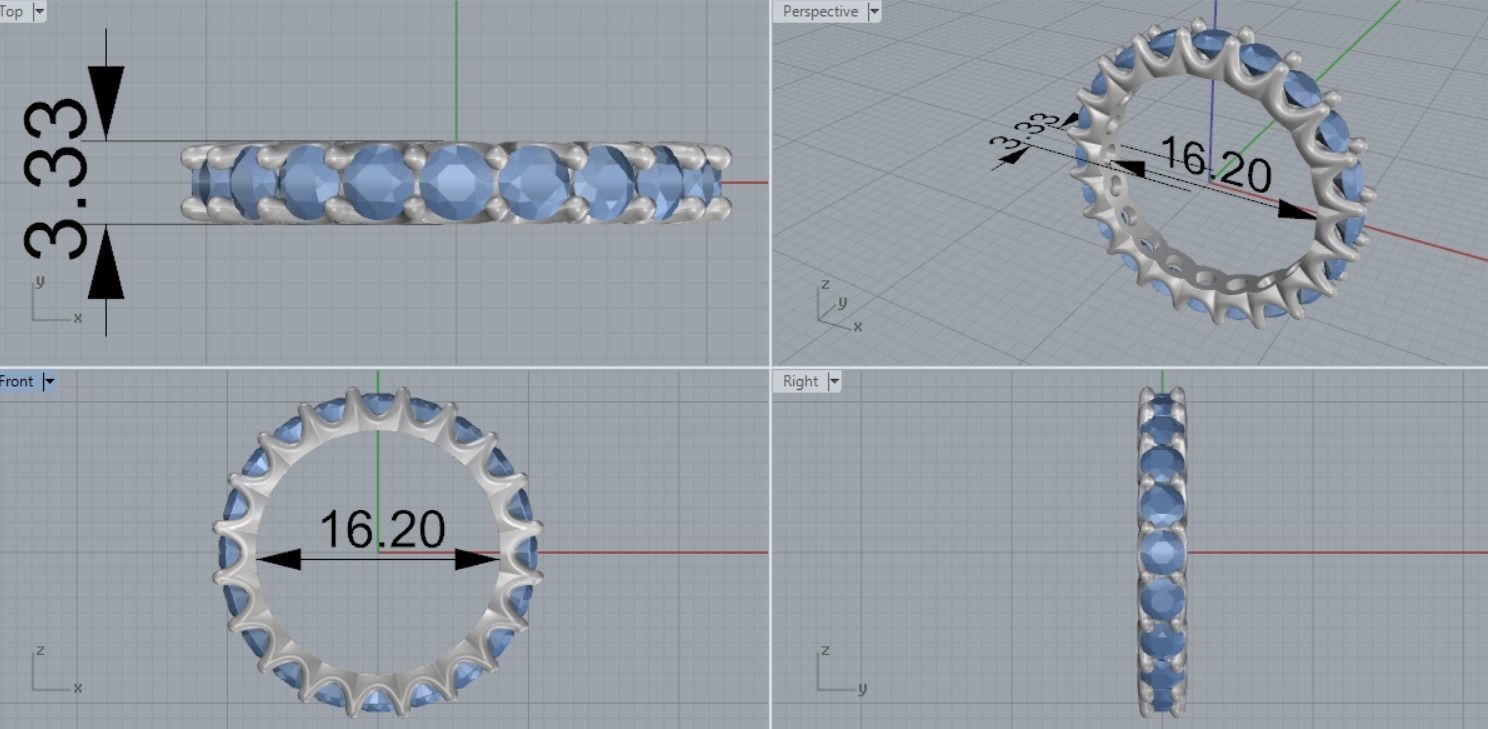 wedding ring 3D print model_14