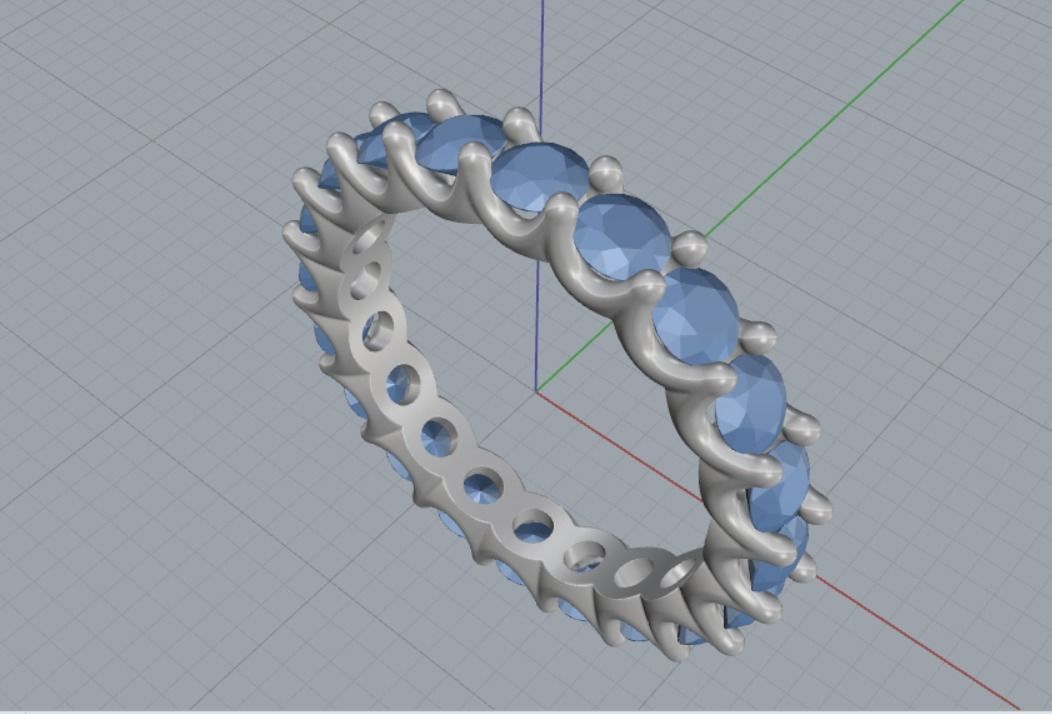 wedding ring 3D print model_7