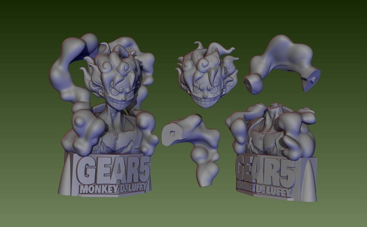 One Piece Luffy Gear 5 Bust 3d Model 3d Printable Cgtrader