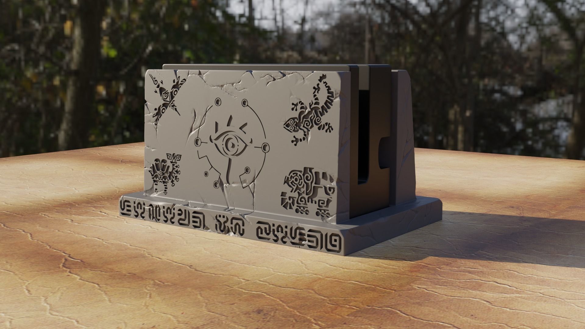 NINTENDO SWITCH DOCK HOLDER ZELDA DIVINE BEASTS 3D print model_3