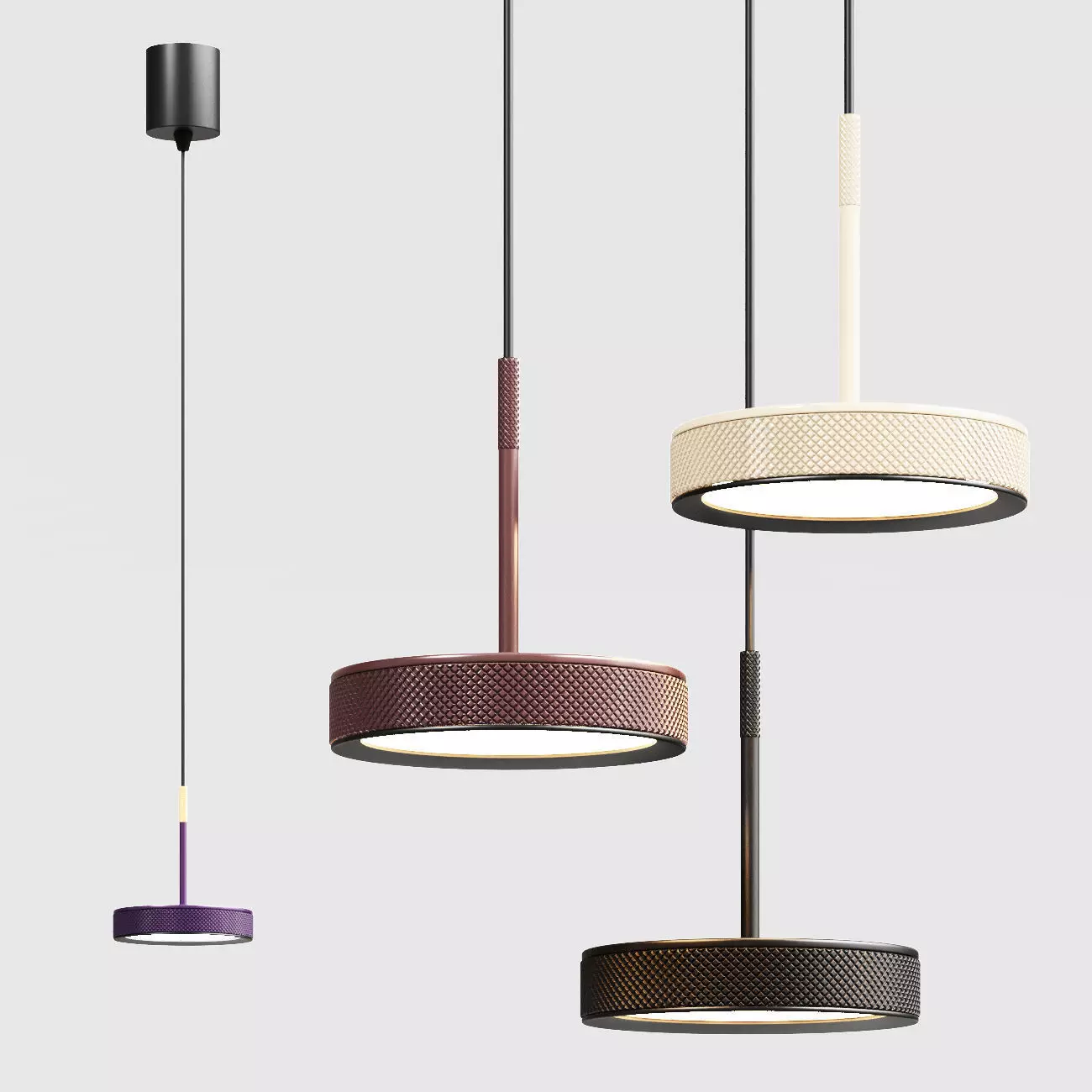 Single chandelier and pendant lamp LuxHolic 1395D01 3D model