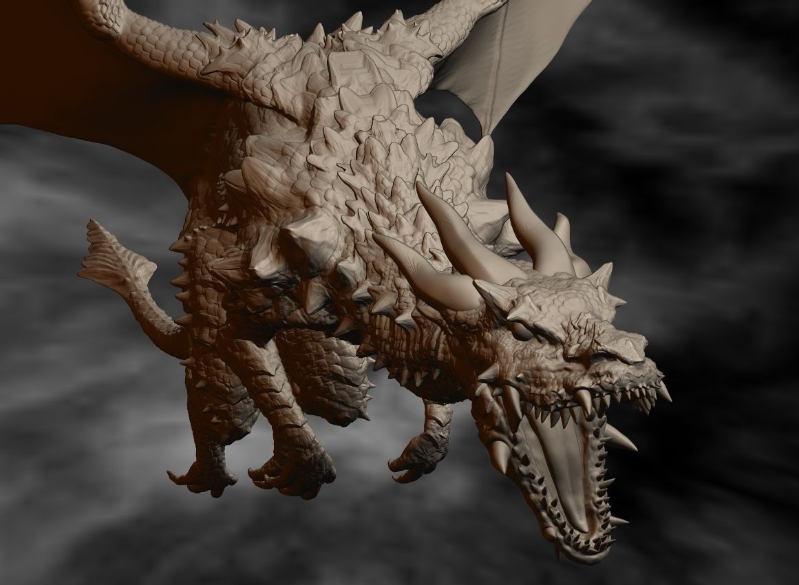 The Dragon  A Fierce and Realistic Model for  3d print 3D print model_5