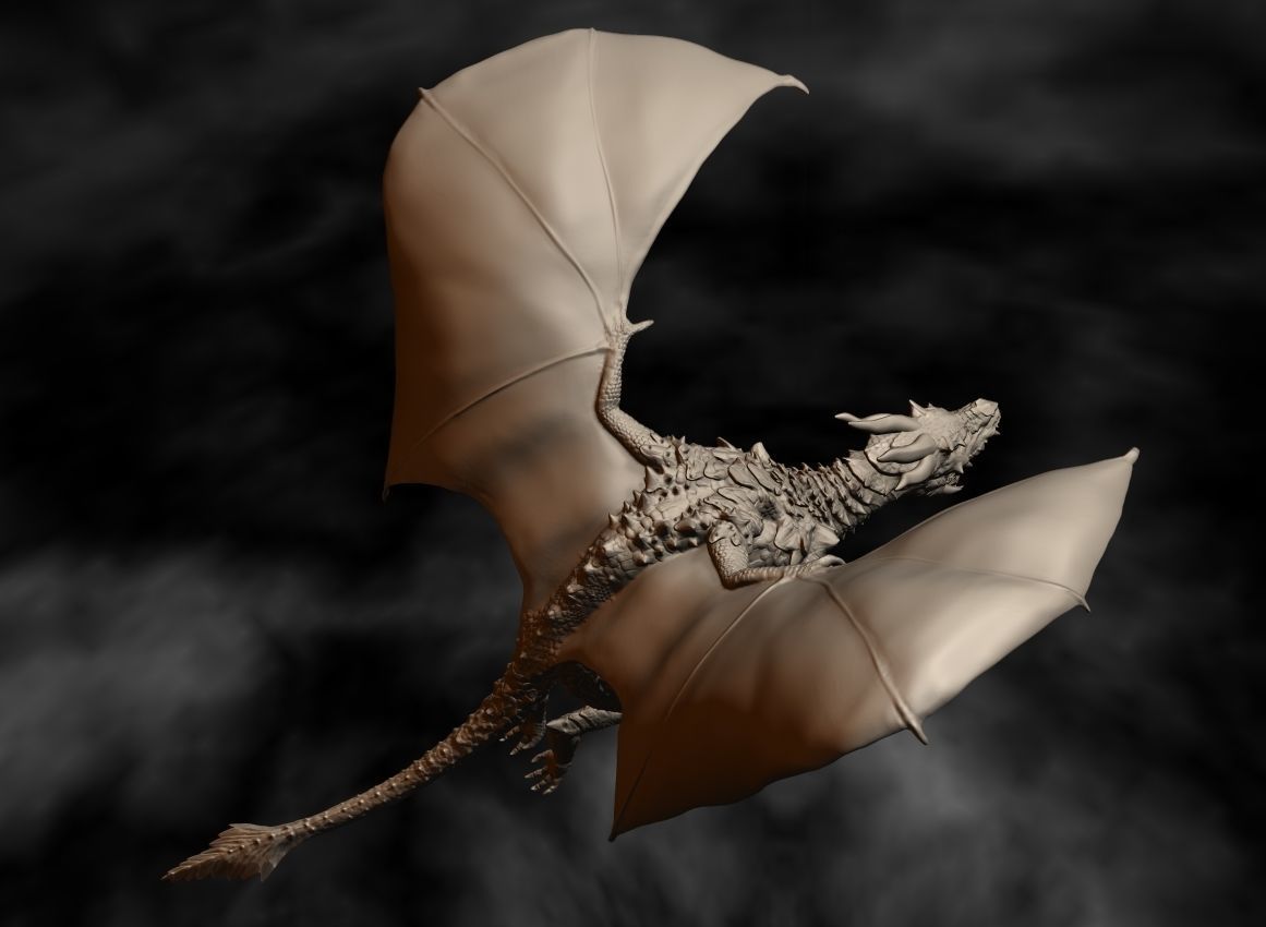 The Dragon  A Fierce and Realistic Model for  3d print 3D print model_8