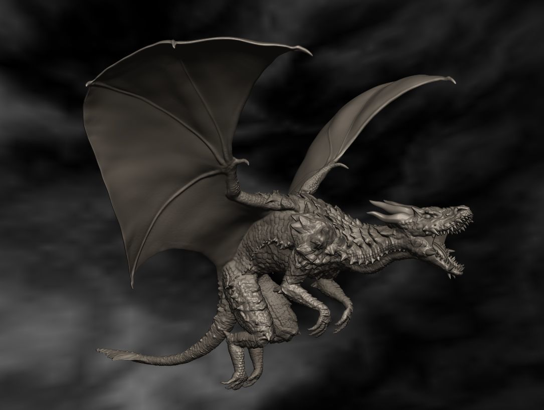 The Dragon  A Fierce and Realistic Model for  3d print 3D print model_1