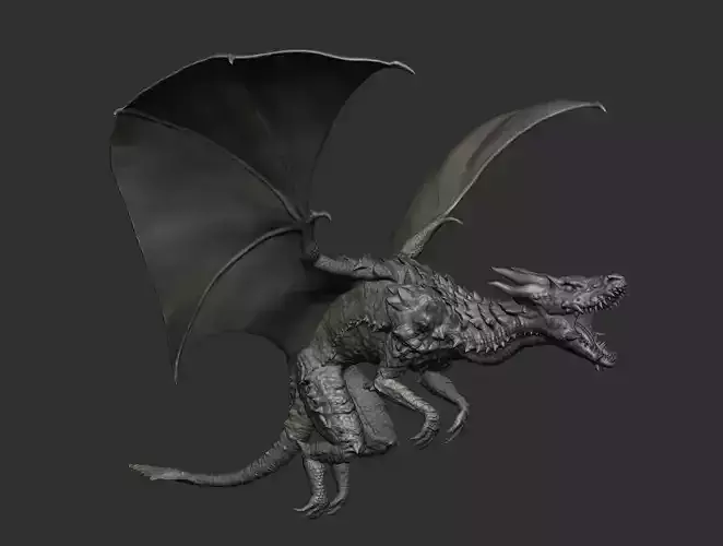 The Dragon  A Fierce and Realistic Model for  3d print 3D print model