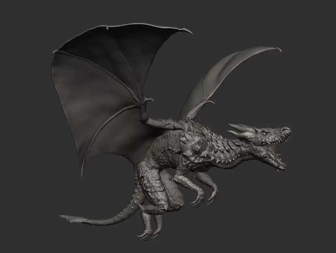 The Dragon  A Fierce and Realistic Model for  3d print 3D print model_0