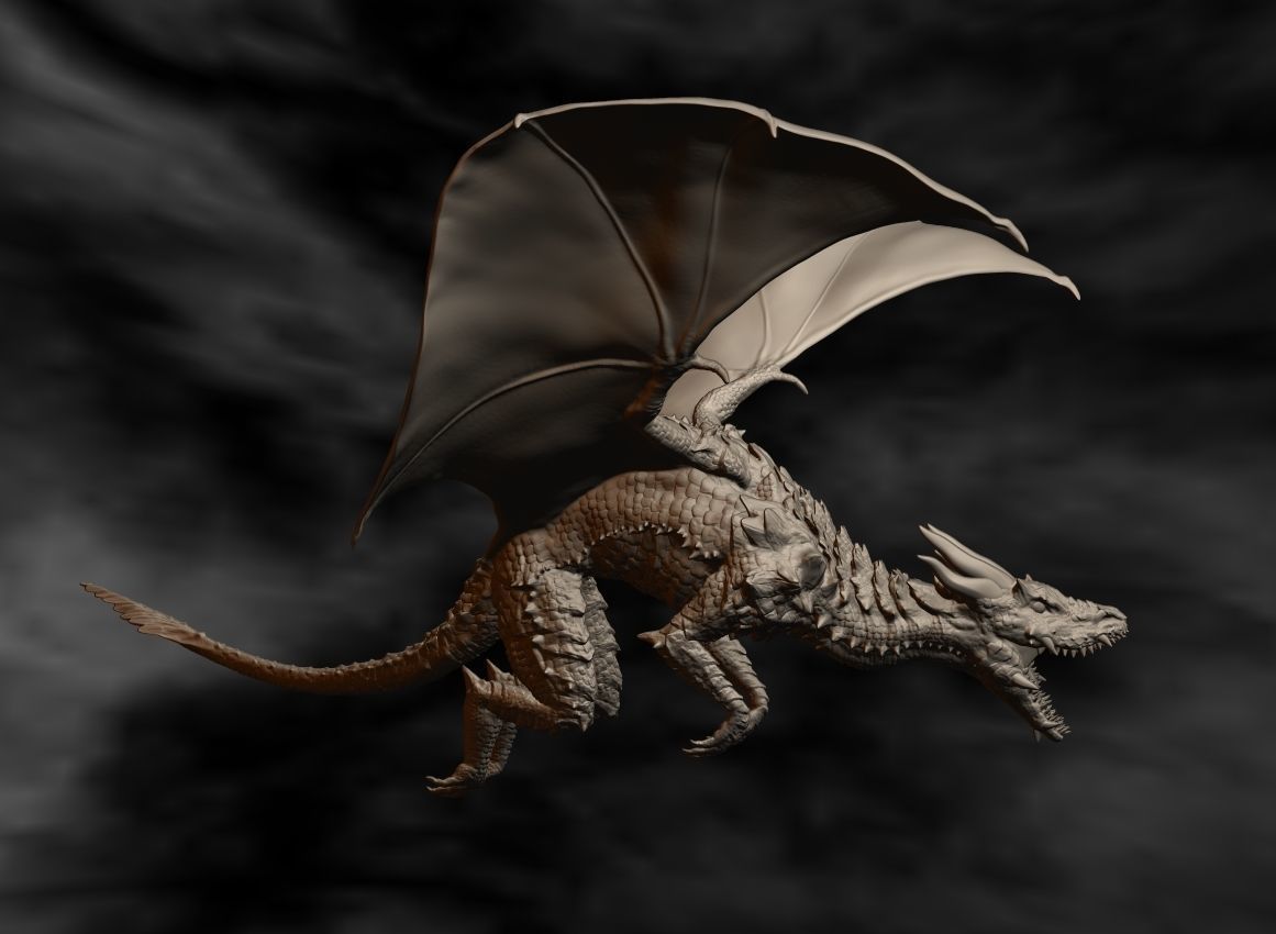 The Dragon  A Fierce and Realistic Model for  3d print 3D print model_6
