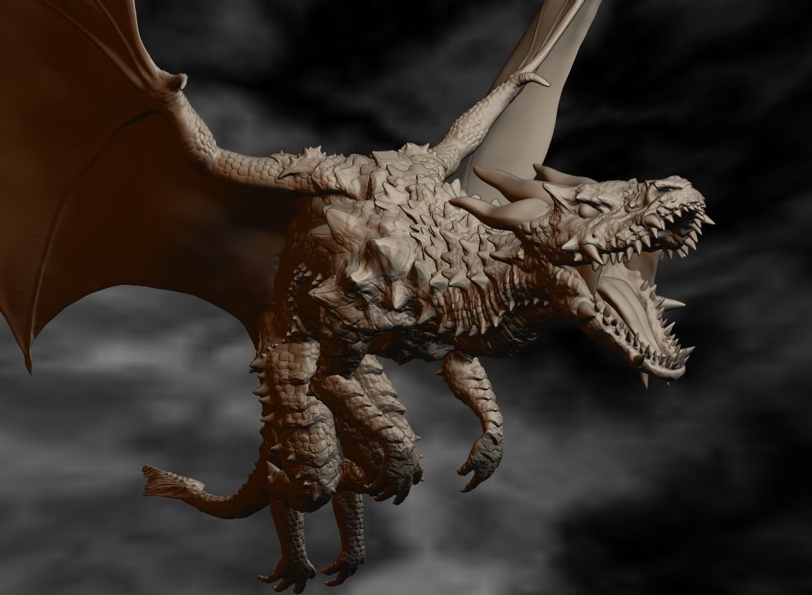 The Dragon  A Fierce and Realistic Model for  3d print 3D print model_4