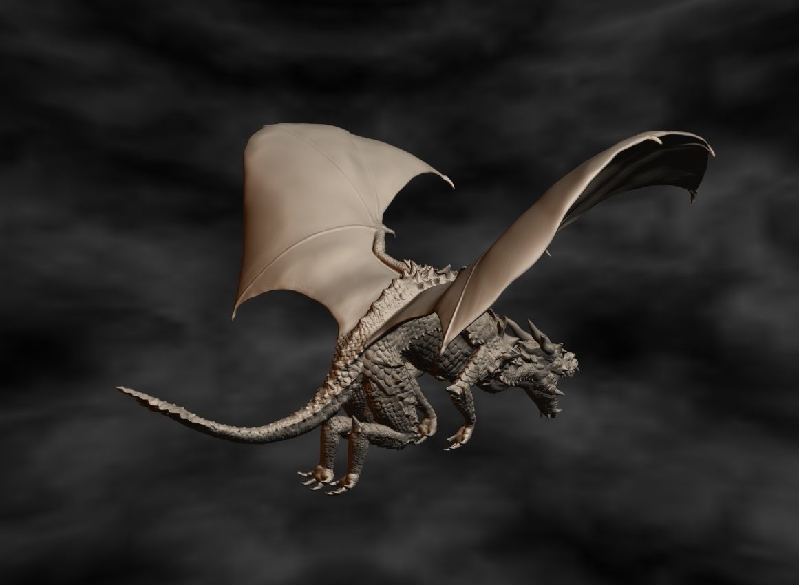 The Dragon  A Fierce and Realistic Model for  3d print 3D print model_7