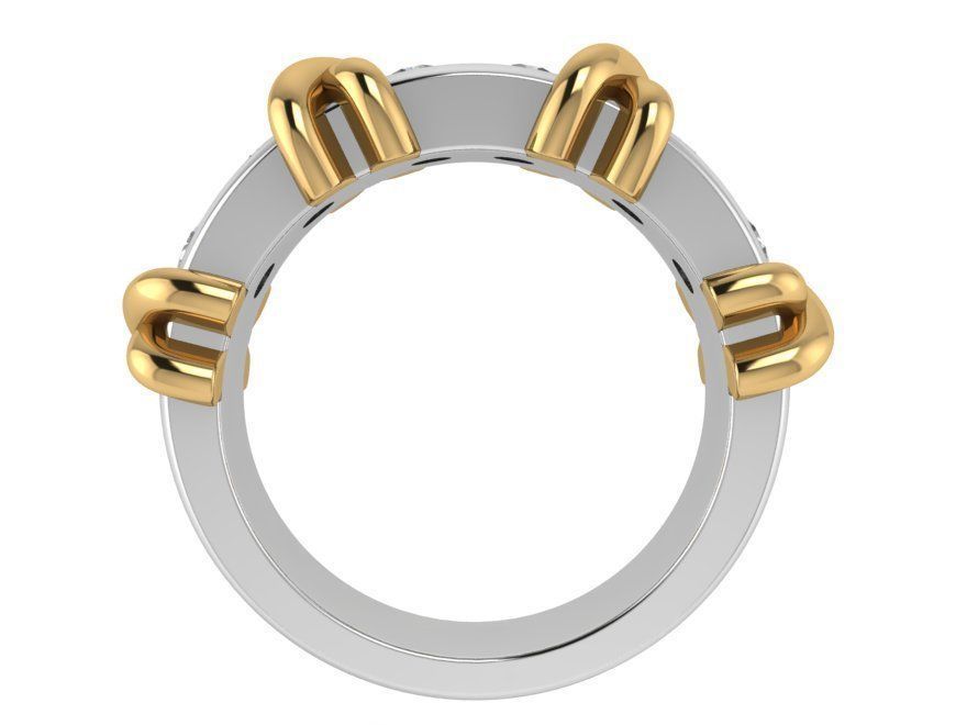 Channel Setting Knot Band Ring 2677 3D print model_1