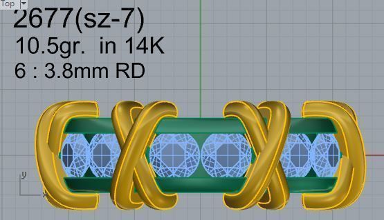 Channel Setting Knot Band Ring 2677 3D print model_4