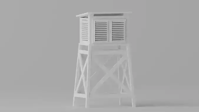 Weather Station Stevenson Screen 3D model